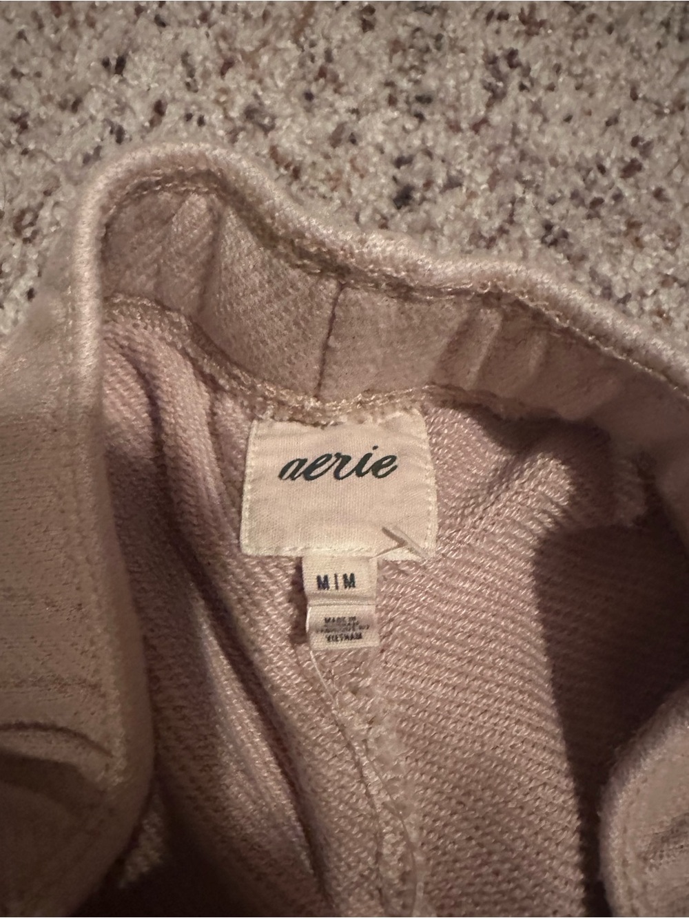 Aerie AE Women’s Cream tan Knit Lounge Shorts pockets medium nwt - Picture 3 of 6